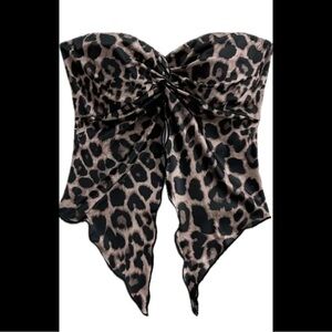 Leopard, Boho, Bandeau Top